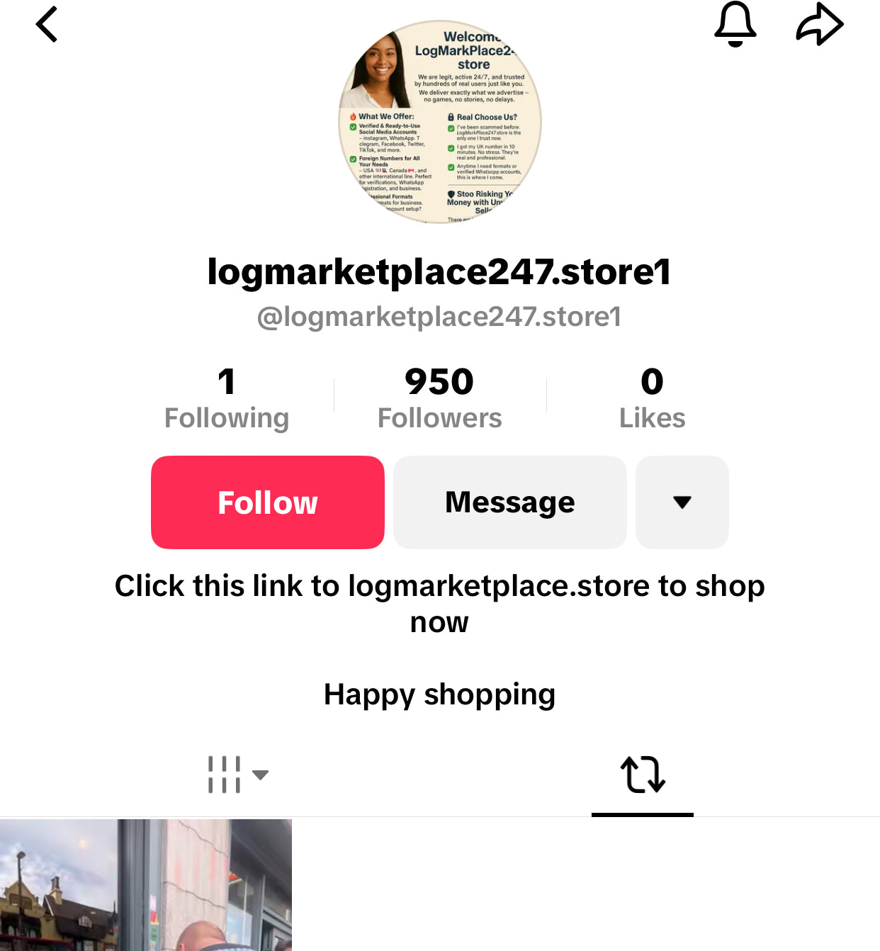 NIGERIA TIKTOK ACCOUNT WITH 1k FOLLOWERS
